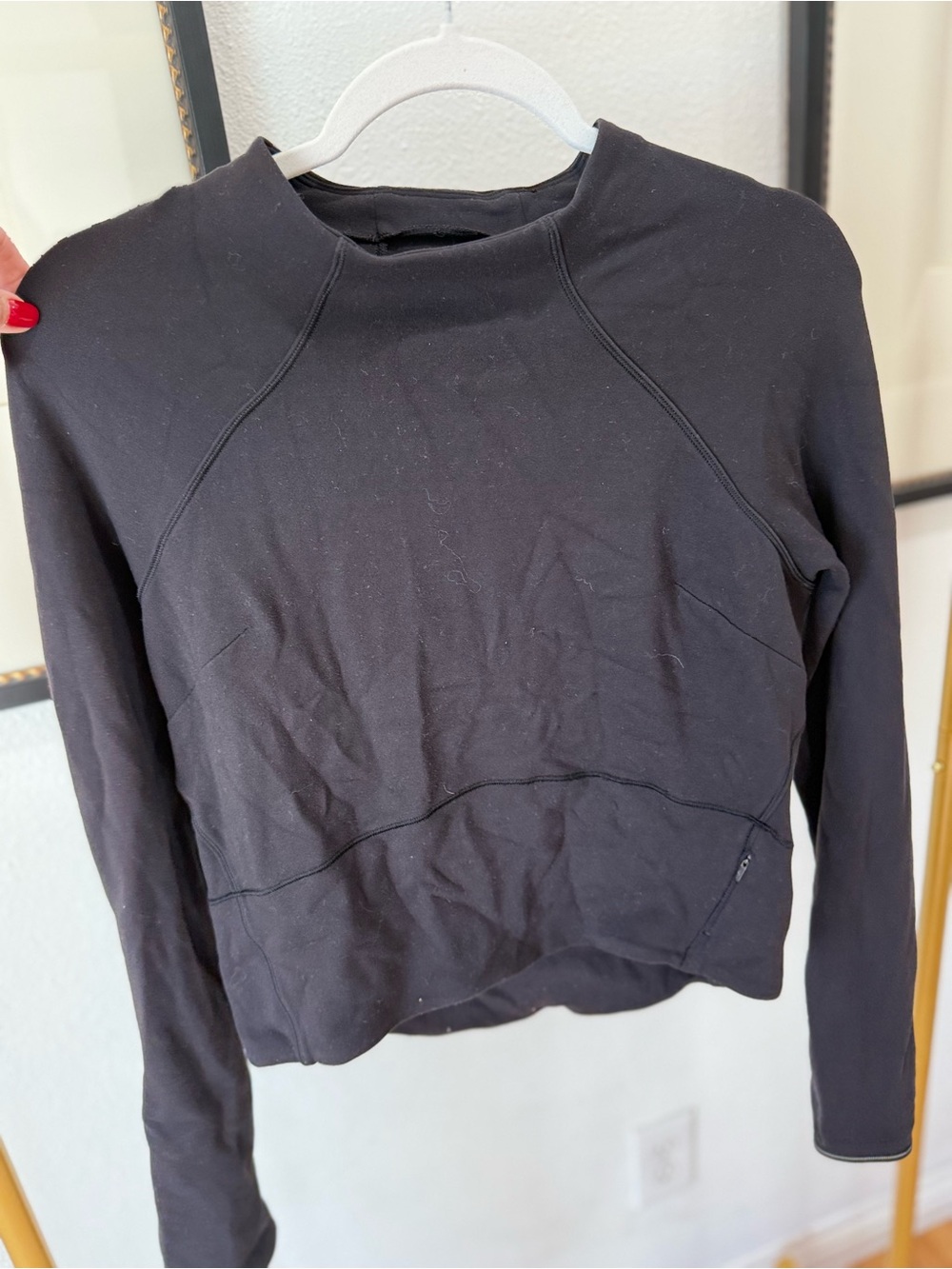 lululemon athletica Black Long-Sleeve Crewneck Sweatshirt